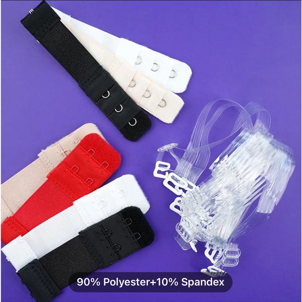 🆕 Women's Bra Extension Buckle With Transparent Shoulder Straps